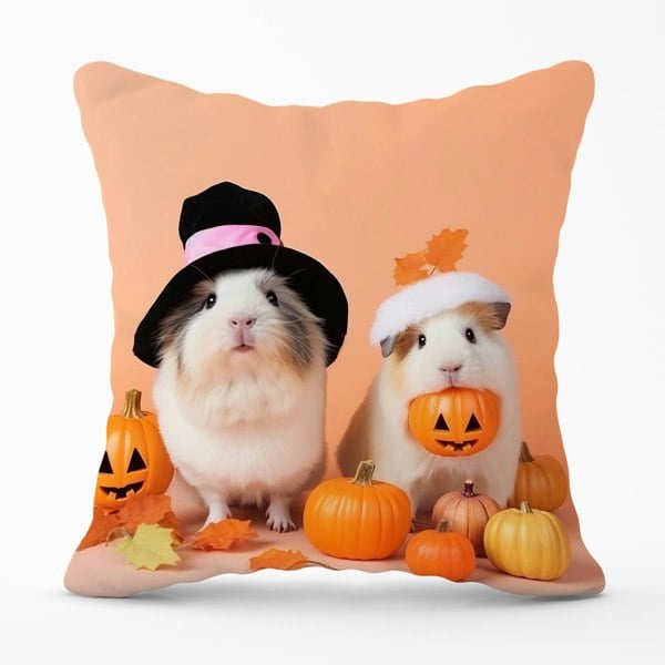 Warren Reed Trick Or Treating Guinea Pigs Cushions