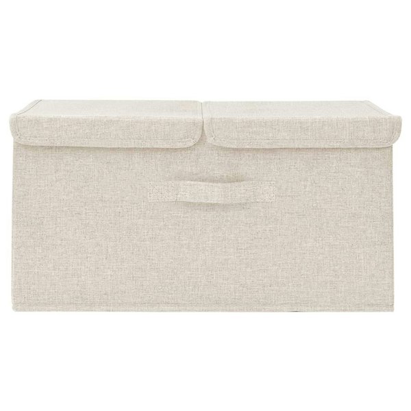 Berkfield Storage Box Fabric 50x30x25 cm Cream