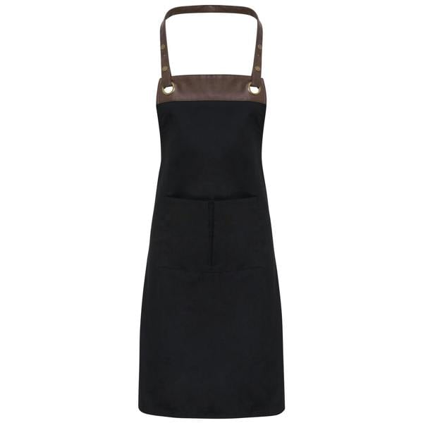 Premier Unisex Adult Espresso Full Apron - Black/Brown - 