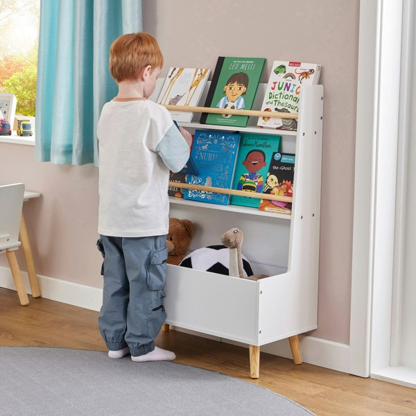 Liberty House Toys Kids White Bookcase and Toy Storage Cabinet