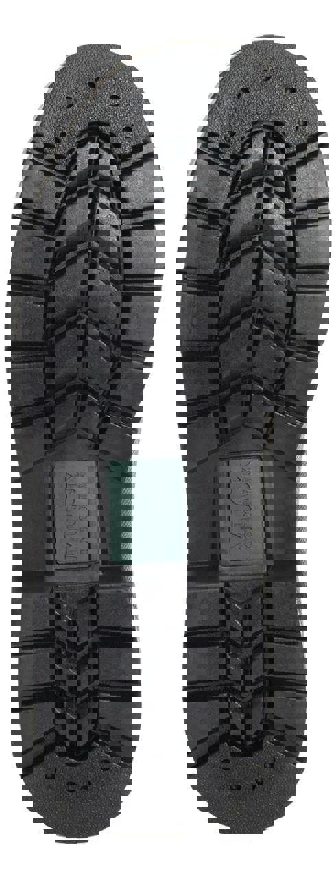 Muck Boots MUCK Chore Classic Chelsea Mens Stable Farm Wellington Wellie Ankle Boots, close-up view of the rugged sole with deep treads for traction and durability.