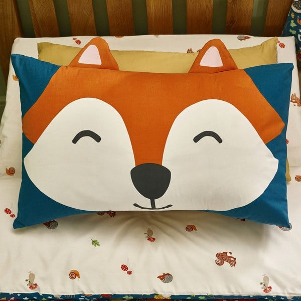 Catherine Lansfield Fox and Woodland Friends Reversible Duvet Cover Set Green