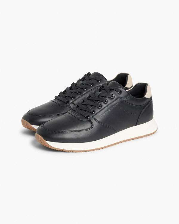 Tommy Hilfiger Newport Leather Mens Trainers - Black