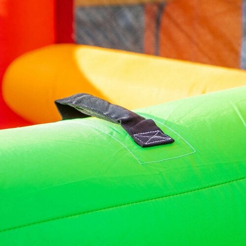 Bobobiy 4-in-1 Kids Bouncy Castle with Double Slides, Trampoline, Pool, Climbing Wall and Blower, Age 3-8, 3.8 x 3.7 x 2.3m
