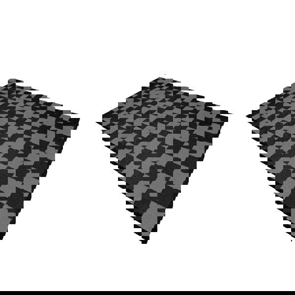 Monstershop Vented Garage Floor Tiles With Edges – 60 Black & 60 Grey