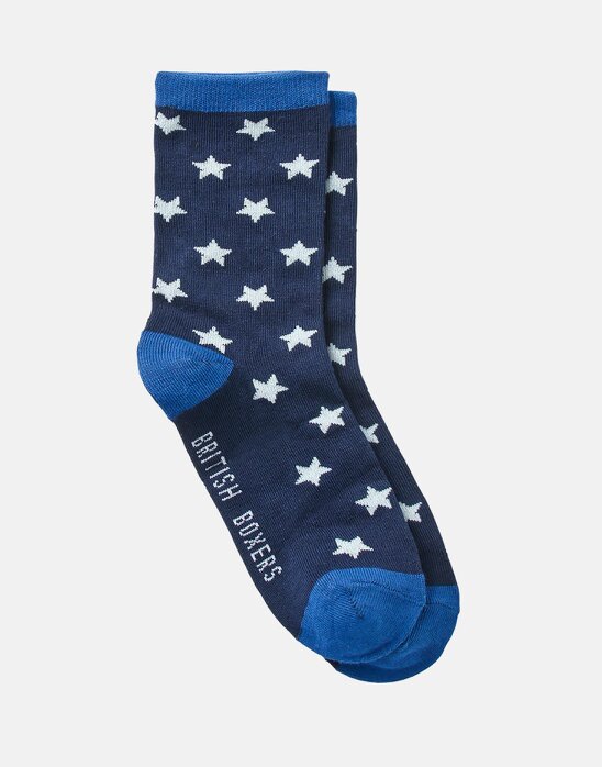 British Boxers Women's Bamboo Four-Pair Sock Gift Box – Starry Night
