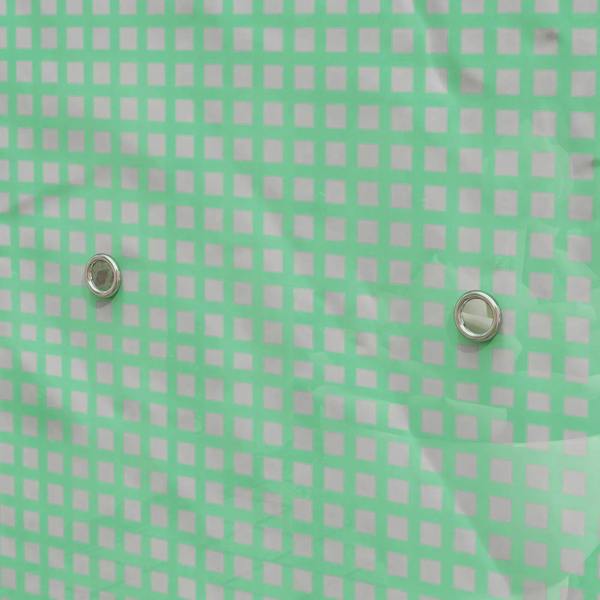 Green PE cover panel with metal eyelets and reinforced grid weave