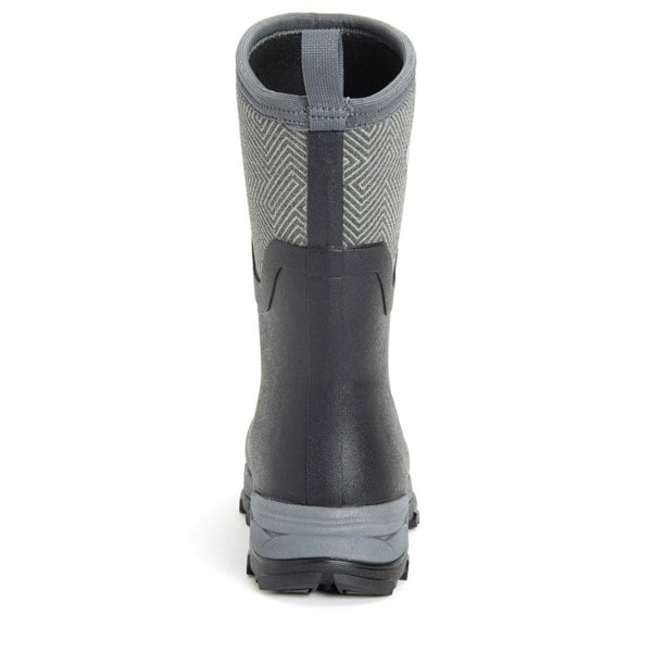 Muck Boots Womens/Ladies Arctic Ice Vibram Geometric Wellington Boots - Black/Grey