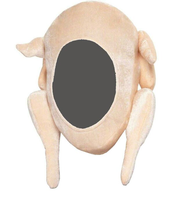 Shatchi Christmas Fancy Dress Turkey Hat Cap with 3D Legs, Fun Novelty Headwear for Parties and Seasonal Dress Up