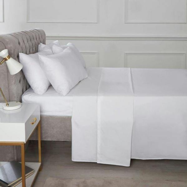 Percale 10" Fitted Sheet - White - Single
