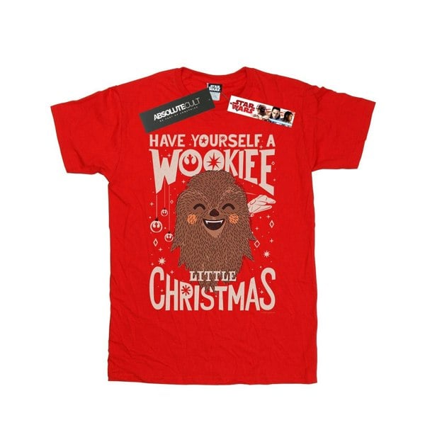 Star Wars Boys Wookiee Little Christmas T-Shirt - Red