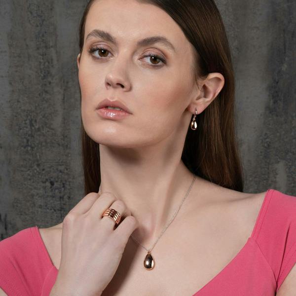 Adjustable Chunky Rose Gold Ring for Women - namana.london