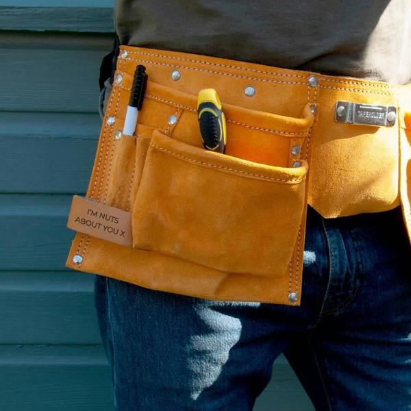 Personalised Leather 11 Pocket Tool Belt - alternative angle
