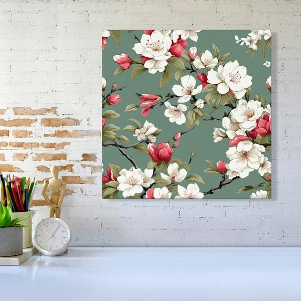 Warren Reed Pink And White Blossom Canvas