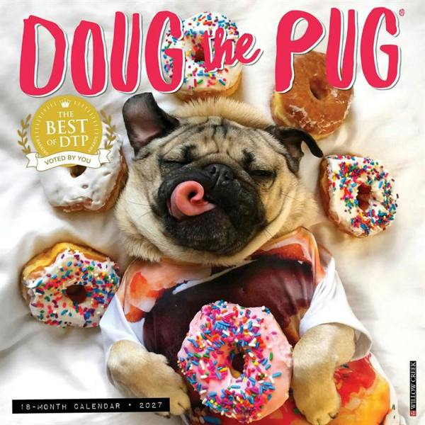 Doug The Pug Calendar 2027, Wall Calendars, Month To View, Dogs, Gift