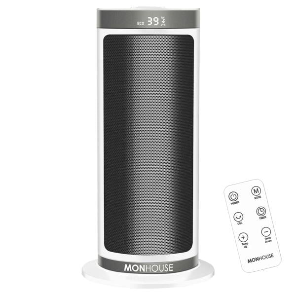 MONHOUSE 2000W Energy Efficient Electric PTC Portable Heater 12H Timer - 40cm