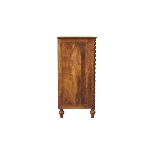 Artisan Furniture Solid Mango Wood Spindle Sideboard, Mango brown