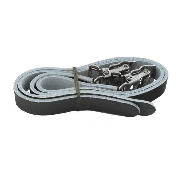 Messingschlager Leather Pedal Straps - Black