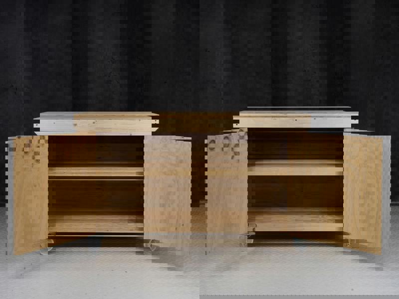 Arbor Garden Solutions Wooden Plywood Top Workbench With Lockable Cupboard (V.9) With Wheels, Double Shelf