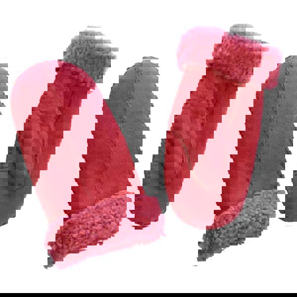 Eastern Counties Leather Kids CSM Sheepskin Split Seam Mittens - Pink