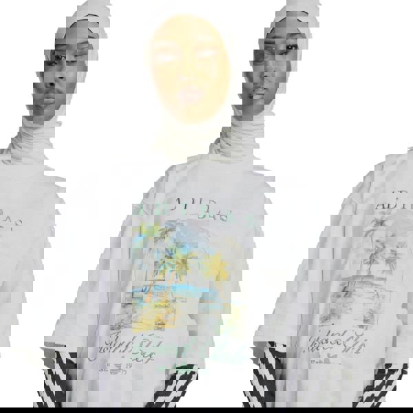 Adidas Childrens/Kids Island Club Oversized T-Shirt - White - 