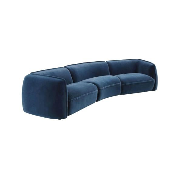 Angel Cerdá 3-Seater Dark Blue Velvet Sofa 6372
