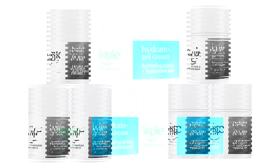 Simple Hydrate+ Facial Moisturiser Lightweight Refreshing Face Cream, 50ml
