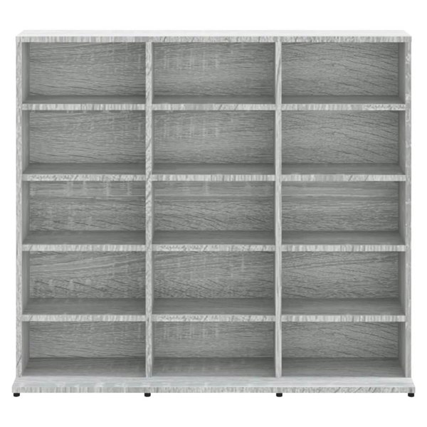 Berkfield CD Cabinet Grey Sonoma 102x23x89.5 cm Engineered Wood