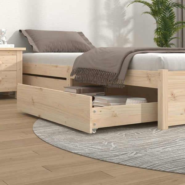 Berkfield Bed Drawers 2 pcs Solid Wood Pine