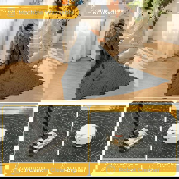 Marlow Large Area Rug for Living Room Bedroom Plush Velvet Soft Floor Carpet