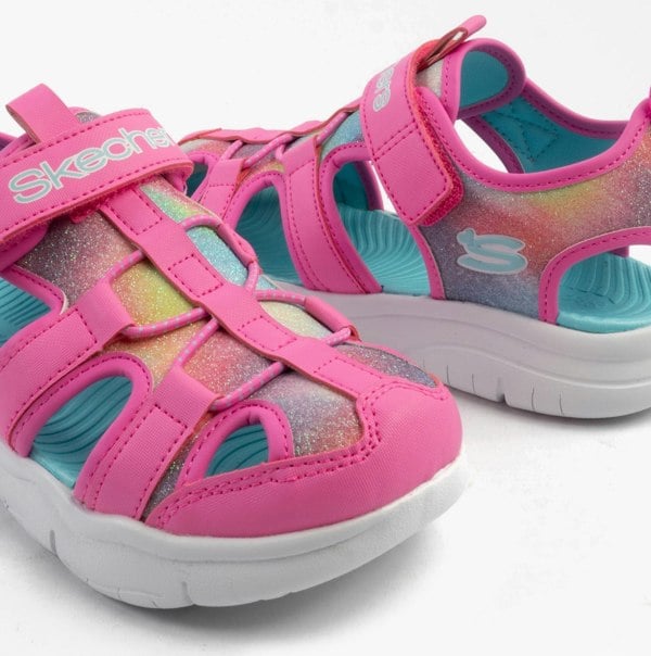 Skechers FLEX SPLASH - DAYLIGHT SHIMMER Girls Sandals Hot Pink /Multi