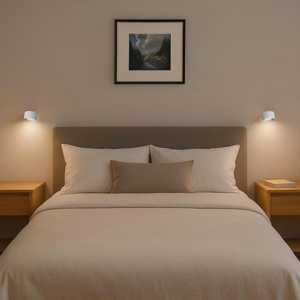 Small White LED Colour Changing Rechargeable Remote Control Wall Light Image 7