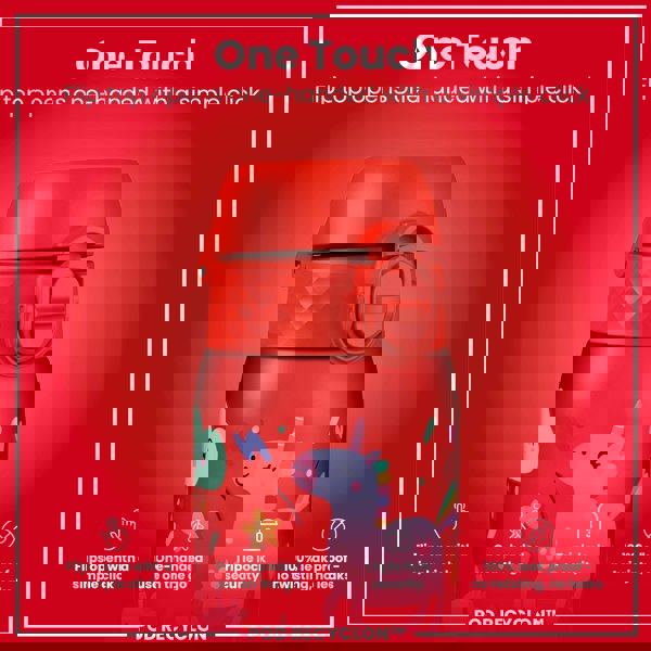 ION8 Leak Proof Kids Water Bottle, Recyclon, Red Unicorns, 350ml (12oz)