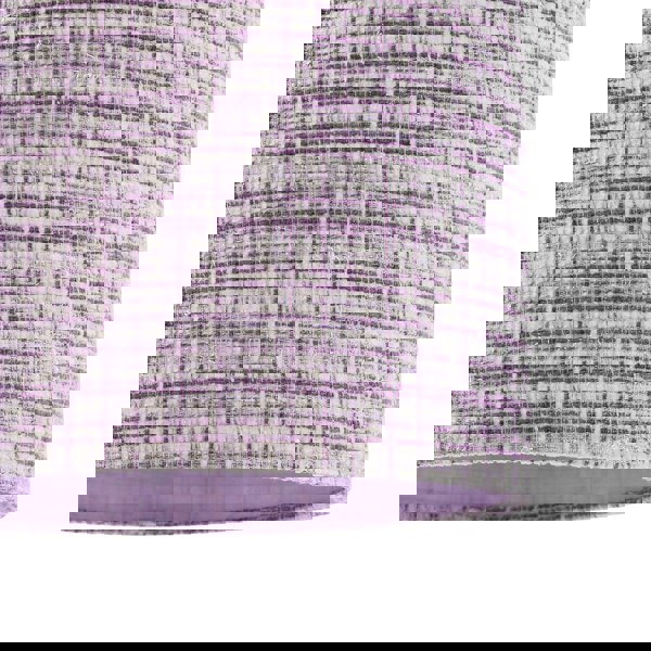 Cross Hatch Design Textured Linen Fabric Lamp Shade in Lilac and White Image 4