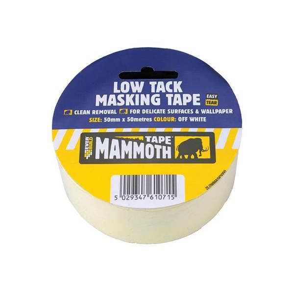Everbuild Sika Low Tack Masking Tape - Multi Colour - 