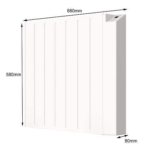 MYLEK Electric Radiator Panel Heater WIFI Smart APP Eco 1500W Bathroom Safe Wall Mounted Timer Thermostat