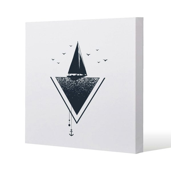 Benjamin Tate Design Sealife Slim Style Canvas Print  30x30cm , 15mm Slim Real wood.