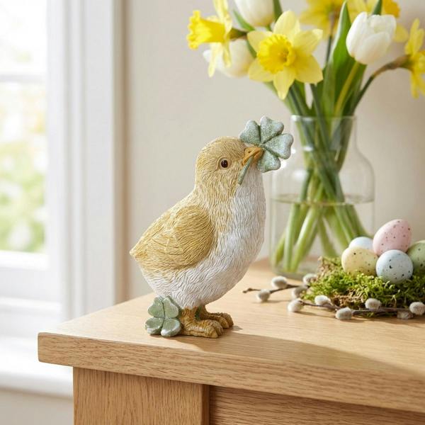 Garden Greatness Springtime Chick With 4-Leaf Clover Ornament