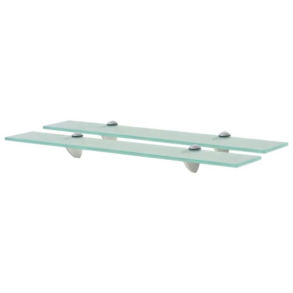 Berkfield Floating Shelves 2 pcs Glass 60x20 cm 8 mm