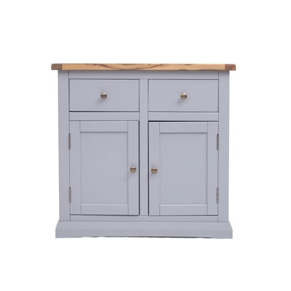 Cabinet Bits Rocca Grey 2 Drawer 2 Door Sideboard Brass Knob
