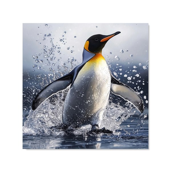 Warren Reed - Designer Regal Penguin in a Watery Burst Kitchen Splashback