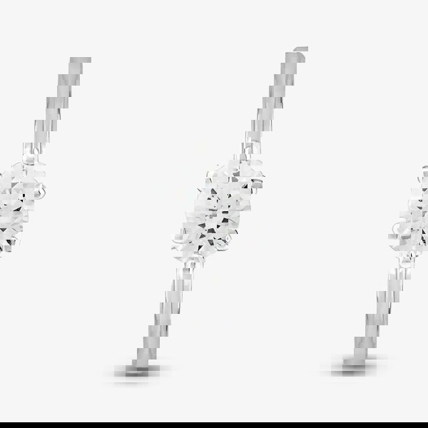 T. H. Baker 9ct White Gold Clear Crystal Six Claw Solitaire Ring MR4130W