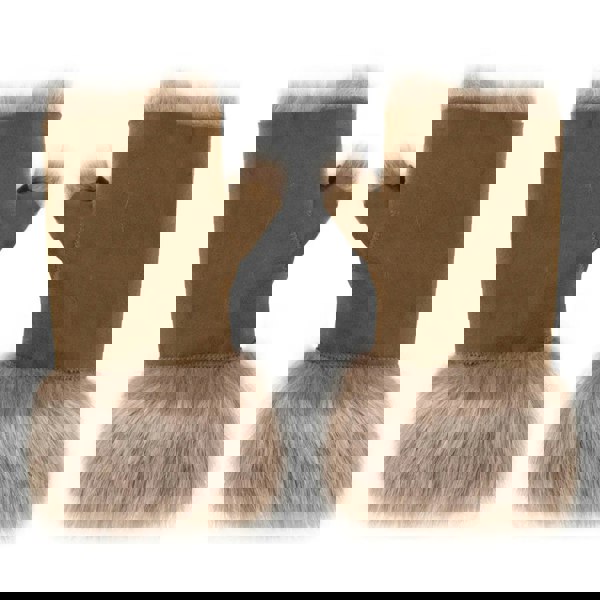 Infinity Leather Women’s Suede Leather Shearling Lined Fingerless Gloves