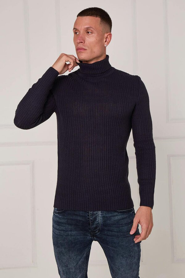 Men’s Ribbed Turtleneck Jumper