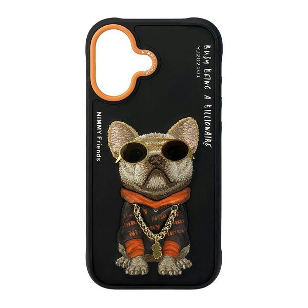 Nimmy Friends Nimmy Glasses Cool Dog Case with MagSafe for iPhone 17 6.3" Black Orange - N-YJ-IP17-01
