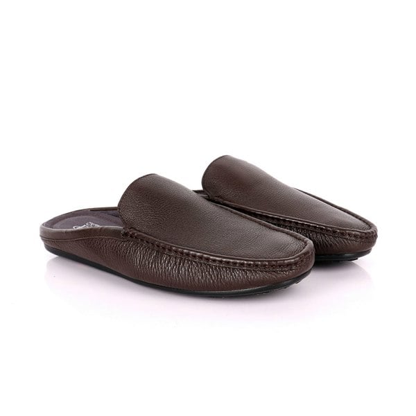 David WeJ Alfred Soft Leather Slip On Loafers - Brown