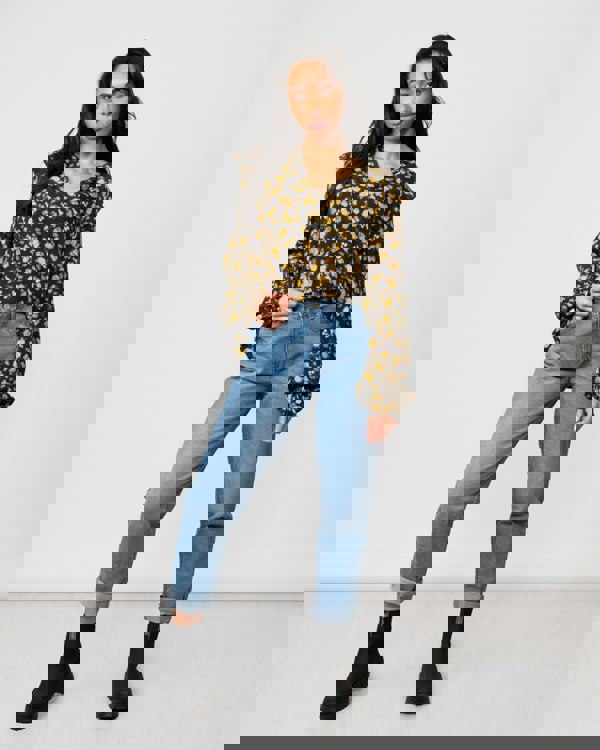 Tommy Hilfiger Moss Crepe Rose Womens Blouse