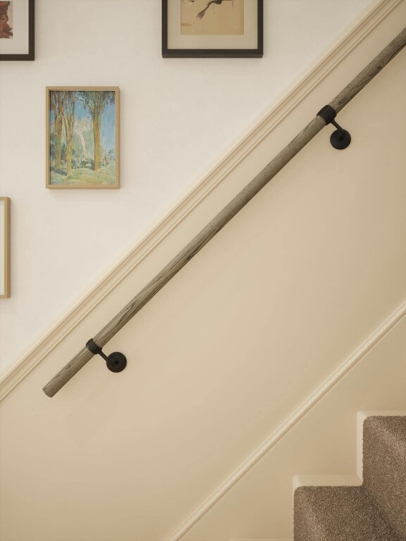 Handrails Direct Wappenbury Grey Straight Flight Handrail
