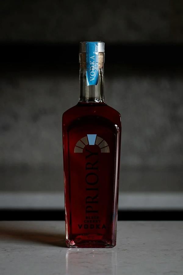 Priory Black Cherry Vodka - 700ml Bottle | Potato-Based Spirit | 31% ABV
