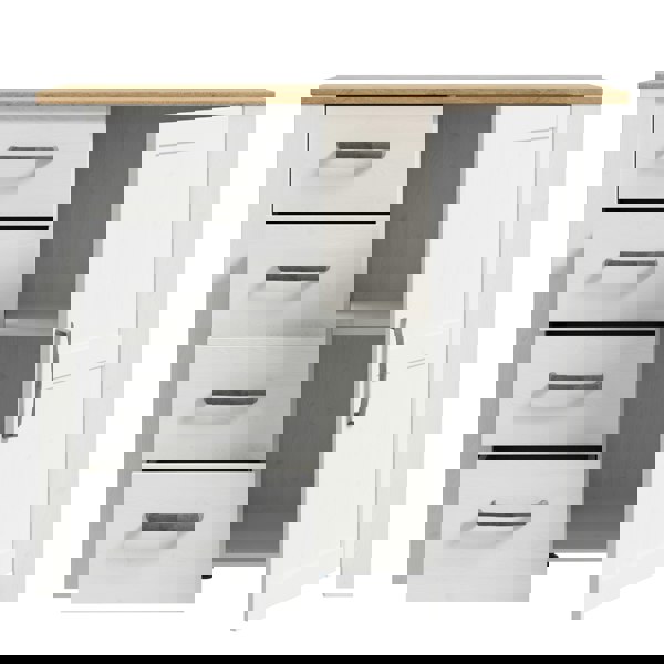 Furniture To Go Bohol 1 Door 4 Drawer Chest in Riviera Oak/White